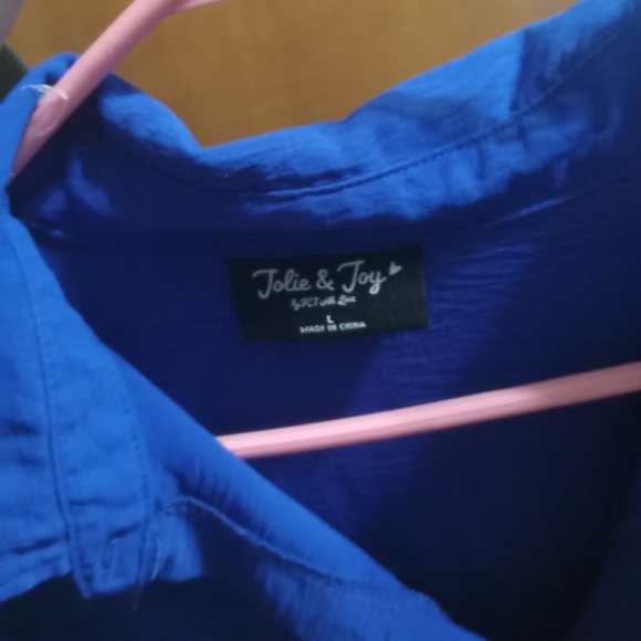 Blue Button Up - Picture 4 of 4